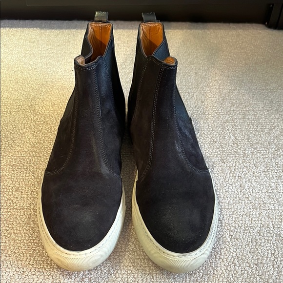 Men's BUTTERO BLACK SUEDE TANINO CHELSEA BOOT Slip-On Shoes Size 43/10 - Picture 1 of 7